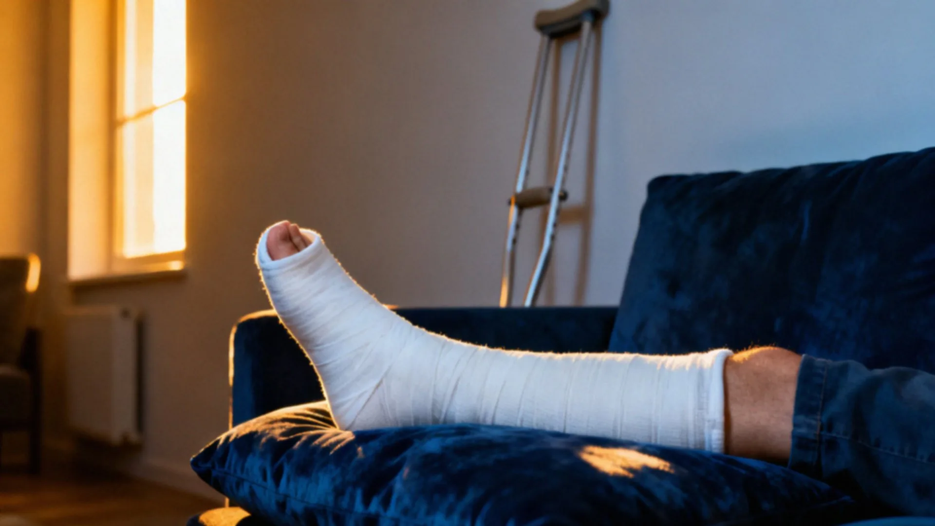 Noga w gipsie — jak dbać, rehabilitować i poruszać się o kulach?