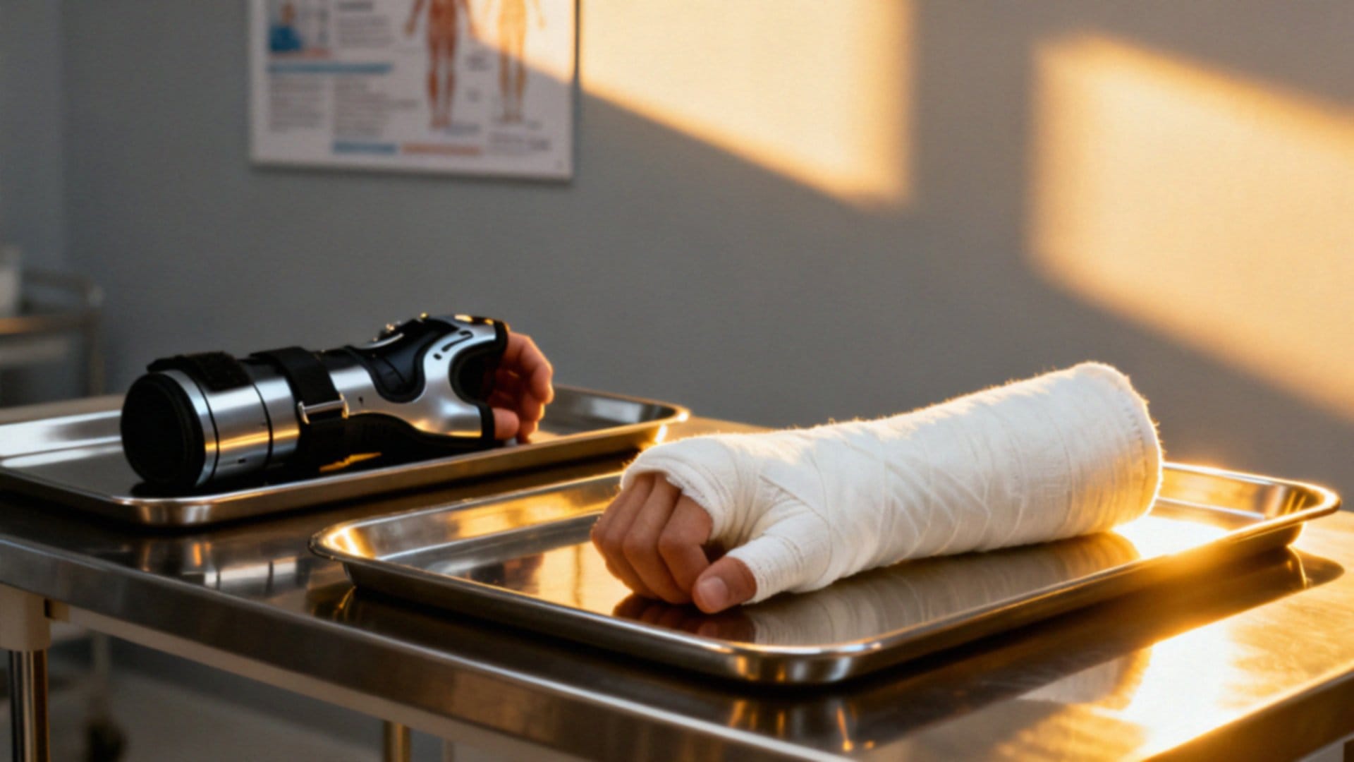 Złamanie kości promieniowej — gips czy orteza? Kiedy wybrać?